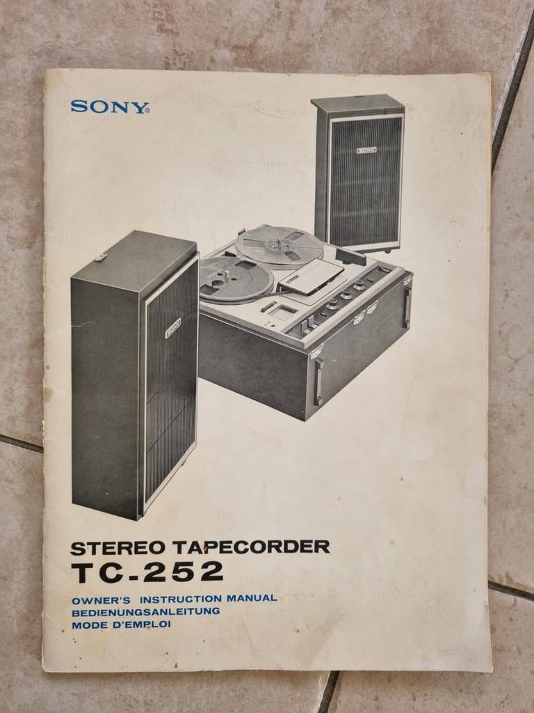 Sony TC 252, Boeken, Catalogussen en Folders, Ophalen of Verzenden