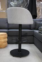 8 luxe barstoelen metaal stof rugleuning casinokruk grijs, Huis en Inrichting, Ophalen, 5 krukken of meer, Met voetsteun, 60 tot 90 cm