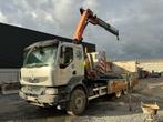 2011 Renault Kerax 460 Tridem Vrachtwagen met kraan en conta, Auto's, Euro 5, Renault, Overige brandstoffen, Bedrijf