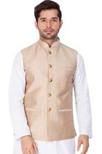 Indiaas Nehru Jacket (coati) # SALE #, Kleding | Heren, Kostuums en Colberts, Verzenden, Nieuw, Maat 46 (S) of kleiner, Beige