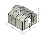 Broeikas Sanus XL-9 (8.41m²) 2.90 x2.90 x2.25m Polycarbonaat, Polycarbonaat, Ophalen of Verzenden, Aluminium, Kweekkas