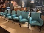 Set van 6 eetkamerstoelen blauw, Huis en Inrichting, Stoelen, Ophalen of Verzenden, Zo goed als nieuw, Blauw, Vijf, Zes of meer stoelen