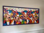 Schilderij vrolijke koeien - Liz, Antiek en Kunst, Kunst | Schilderijen | Modern, Ophalen