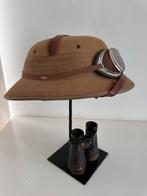 Tropenhelm met stofbril prive Collectie Matadi 1940 Congo, Antiek en Kunst, Ophalen of Verzenden