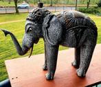 Aparte massief houten olifant, Ophalen of Verzenden