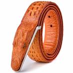 Lichtbruine krokodil heren riem / luxe krokodillen cognac, Verzenden, Nieuw, Bruin, Riem of Ceintuur