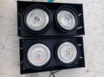 2 Modular inbouw spots met twee lichtbronnen (dimbaar), Huis en Inrichting, Lampen | Spots, Gebruikt, Metaal of Aluminium, Ophalen of Verzenden