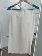 Bershka witte midi rok met sierdraadjes, Ophalen of Verzenden, Zo goed als nieuw, Wit, Onder de knie