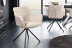 Eetkamerstoelen beige, geel, grijs Draaibaar NIEUW, Overige kleuren, Nieuw, Ophalen of Verzenden, Metaal