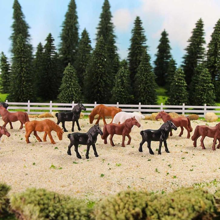 Modelspoor Paarden Poppetjes H0 HO Figuurtjes Dieren Paard, Hobby en Vrije tijd, Modeltreinen | H0, Nieuw, Verzenden