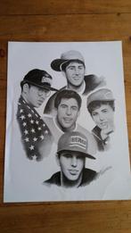 New Kids on the Block NKOTB vintage tekening print afbeeldin, Verzamelen, Ophalen of Verzenden, Gebruikt