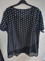 Leuke top met stippen polkadot stijl maat xl, Zwart, Maat 46/48 (XL) of groter, Ophalen of Verzenden, Zo goed als nieuw