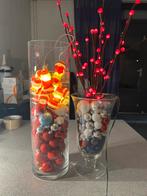 Decoratieve vazen met kerstversiering, Overige materialen, Wit, Ophalen of Verzenden, Zo goed als nieuw