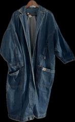 Vintage oversized  80s lange spijkerjas, Naf Naf paris, Ophalen of Verzenden, Zo goed als nieuw, Blauw