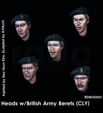 H-318,RADO 1-35,NO,RDM35H03,5x Heads w/British Army Berets beschikbaar voor biedingen