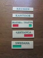 vintage schuifbordjes 5X jaren 60, Ophalen of Verzenden
