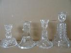 Vintage kandelaars 2x kristallen kandelaar 2x kandelaar glas, Overige materialen, Overige kleuren, Zo goed als nieuw, Nvt
