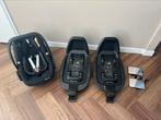 Maxi cosi pebble pro2& 2x Maxi cosi familybase2 + 2 spiegels, Ophalen, Zo goed als nieuw, 0 t/m 13 kg, Isofix