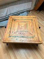 Industriële Salontafel Vierkant Hout/Metaal, Gebruikt, Vierkant, Metaal, Minder dan 50 cm