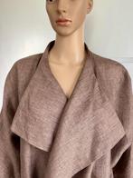 H439 Nieuw: Didi maat S=36 linnen jasje colbert blazer bruin, Bruin, Nieuw, Didi, Ophalen of Verzenden