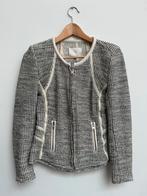 IRO Noellia jasje – dames maat 1 (S / EU 36) – tweed & leer, Zwart, Ophalen of Verzenden, Jasje, Maat 36 (S)