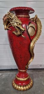 Grote Chinese vaas met draak - 138cm, Huis en Inrichting, Ophalen, Overige kleuren