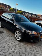 Audi A3 2.0 Sportback 110KW 2006 Zwart, Auto's, Audi, Zwart, 4 cilinders, Leder en Stof, Zwart