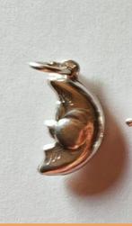 Zilveren bedel kettinghanger maan voor ketting bedelarmband, Ophalen of Verzenden, Zilver