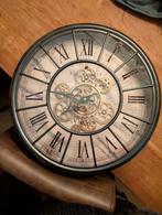 Wandklok met Tandwielen, Ophalen, Zo goed als nieuw, Analoog, Wandklok