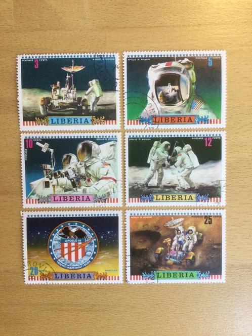 Liberia 1972 ruimtevaart, Postzegels en Munten, Postzegels | Afrika, Gestempeld, Overige landen, Ophalen of Verzenden