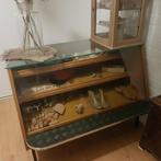 Vintage toonbank vitrine uit de jaren 60, Huis en Inrichting, Gebruikt, Glas, Minder dan 100 cm, 25 tot 50 cm