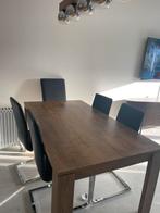 Eettafel LINTRUP 90x160 wild naturel eiken, Huis en Inrichting, Tafels | Eettafels, Ophalen of Verzenden, Zo goed als nieuw, Rechthoekig