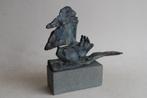 Bronzen beeld zeilboot gesigneerd van Mieke Oldenburg (1948), Antiek en Kunst, Ophalen of Verzenden