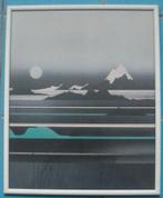 Vintage print in lijst John Martineau jaren 80, Antiek en Kunst, Kunst | Litho's en Zeefdrukken, Ophalen of Verzenden