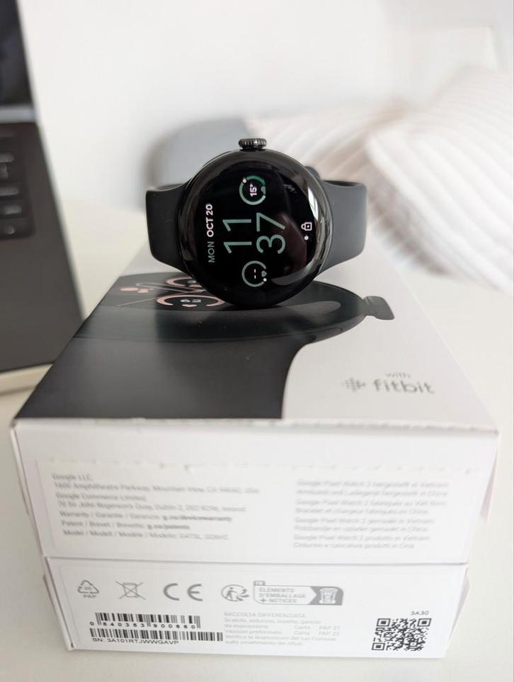 Google Pixel Watch 2, Sieraden, Tassen en Uiterlijk, Smartwatches, Zo goed als nieuw, Android, Zwart, Afstand, Calorieverbanding