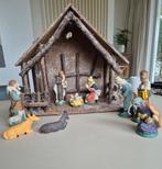Kerststalletje met gipsen figuren, 10- delig, Diversen, Ophalen of Verzenden, Nieuw