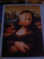 Puzzel Mona Lisa Donald Duck 1000 st, compleet, Ophalen of Verzenden, 500 t/m 1500 stukjes, Zo goed als nieuw, Legpuzzel