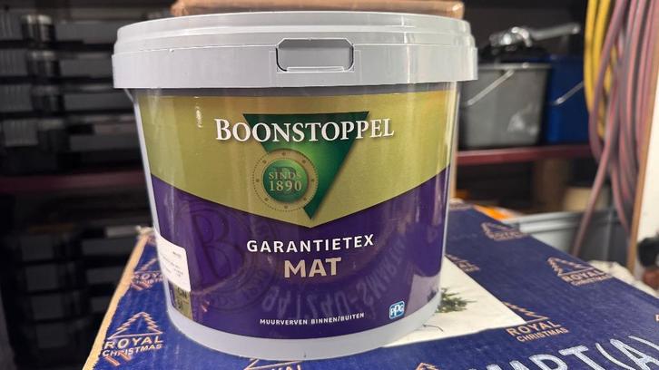 Boostoppel garantie tex mat latex nieuw, Doe-het-zelf en Verbouw, Verf, Beits en Lak, Nieuw, Verf, 5 tot 10 liter, Blauw, Ophalen