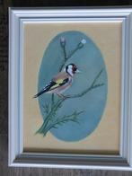 Schilderij Vogeltje 40x30cm gesigneerd, Ophalen of Verzenden