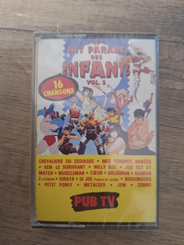 Oude originele muziek cassette Goldorak Bioman Jem GI joe, Ophalen of Verzenden, Nieuw in verpakking, Overige genres, 1 bandje