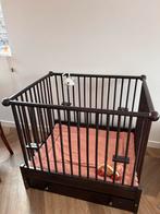 Mooie houten box met lade, Kinderen en Baby's, Boxen, Ophalen, Gebruikt, Rechthoekig, In hoogte verstelbaar