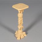 Vintage Aziatische stijl ivorine bijzettafel of sokkel, Minder dan 55 cm, Gebruikt, Vierkant, Ophalen