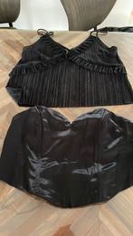 Zwart topje en zwarte corset top dames, Kleding | Dames, Maat 42/44 (L), Zonder mouw, Ophalen of Verzenden, Zo goed als nieuw