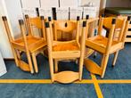 6 Schilte houten peuterstoeltjes, Huis en Inrichting, Gebruikt, Bruin, Ophalen of Verzenden, Vijf, Zes of meer stoelen