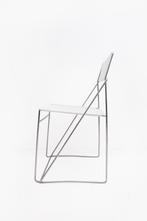 80’s stoel ‘X-Line Omli’ Niels Jørgen Haugesen x Hybodan, Ophalen, Gebruikt, Wit, Scandinavisch