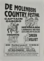 Molenberg Country Festival poster Captain Gumbo 1993, Gebruikt, Poster, Artwork of Schilderij, Verzenden