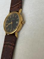 Romanson 24 K Gold Plated  Dames Horloge, Ophalen of Verzenden, Zo goed als nieuw, Leer, Overige merken