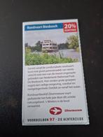 Rondvaart Biesbosh 20% korting, Tickets en Kaartjes, Drie personen of meer, Overige soorten, Overige typen