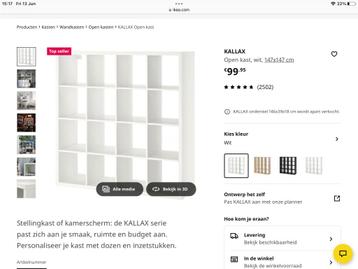 IKEA Kallax 4 x 4 beschikbaar voor biedingen