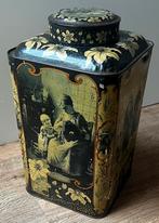 antiek theeblik Jugendstil, Ophalen of Verzenden, Zo goed als nieuw, Overige